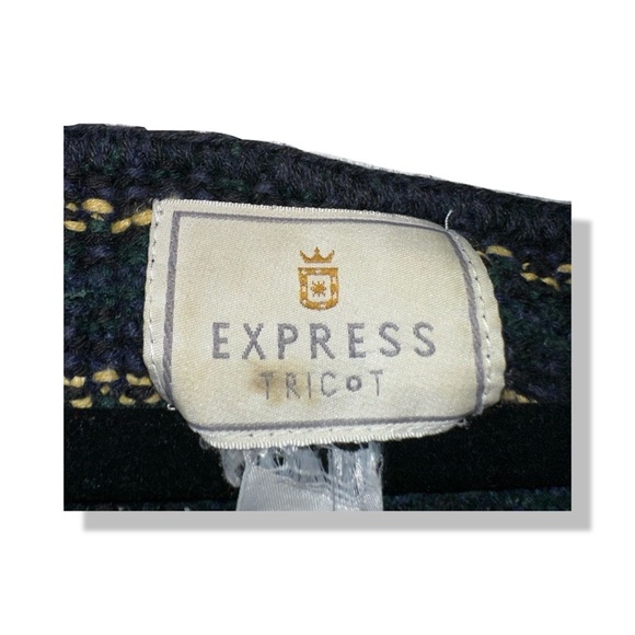 Vintage Sweater Women’s Oversized Longsleeve Green and Blue Express Size S - Picture 2 of 4